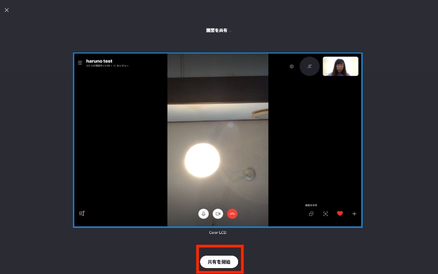 ビデオ会議ソフト Skype 画面共有の仕方2