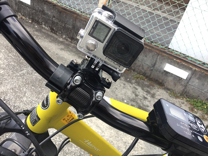 GoPro HERO4を自転車に取り付けた アクションカメラ