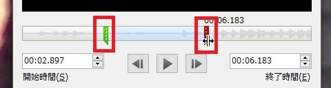 ビデオのトリミングスライダー PowerPointで動画を作る方法