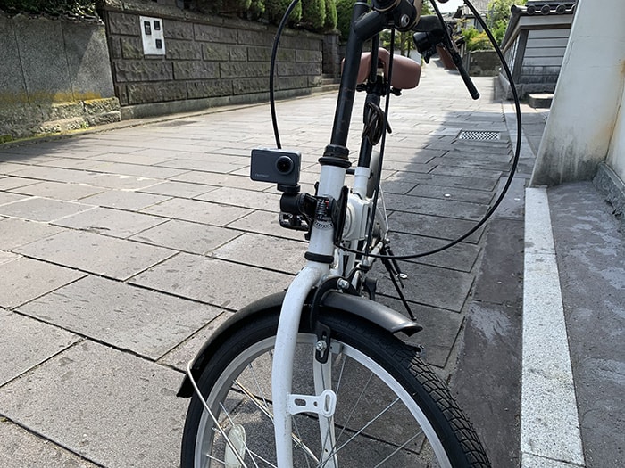 自転車に付けたAKASO V50Pro おすすめの人気アクション・ウェアラブルカメラ