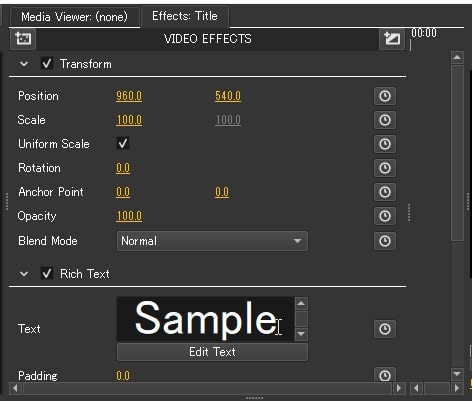 テキストテロップタイトルを挿入する方法 Olive動画編集ソフト