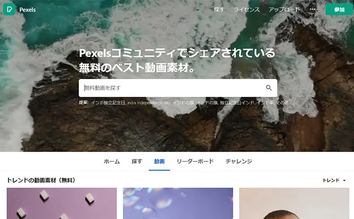 Pexels動画素材サイト