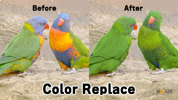 Color Replaceビフォー＆アフター